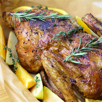 Утка с яблоками и розмарином 2189